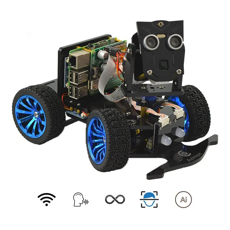 

Образовательный робот Steam Mars Rover Автомобильная Wi-Fi камера Ai Видеоробот