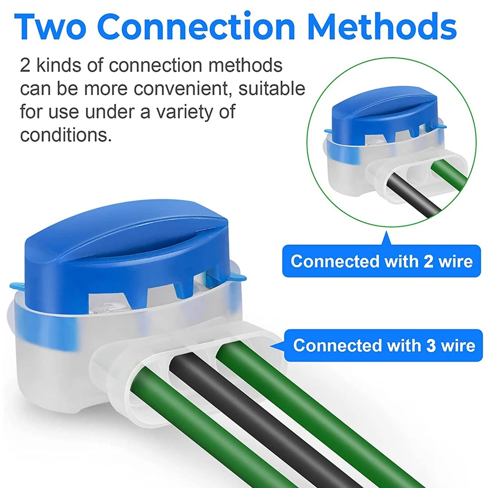 AT05-Cable Connector, 20 Pieces Cable Connectors For Robotic Lawnmower, Automower Waterproof Cable Clamps Connection Clamps