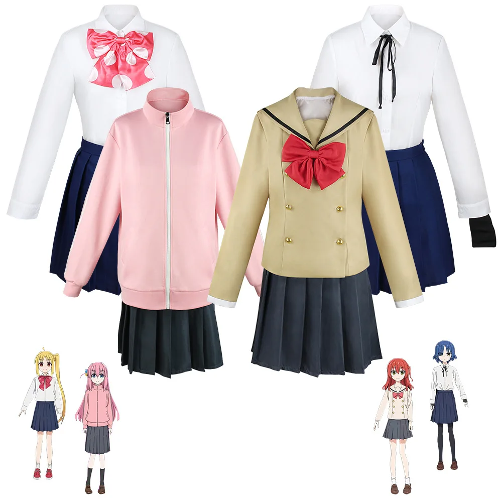 

Bocchi The Rock Cosplay Gotō Hitori Yamada Ryō Ijichi Nijika Kita Ikuyo Costume Sets Women Plus Size