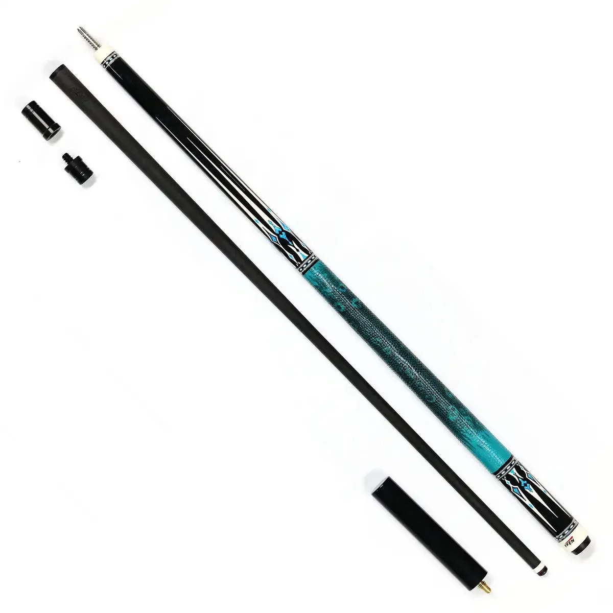 High-end yfen handmade 1/2-pc carbon fiber shaft Billiard Pool Cue 12.5mm Tip with extension for sale