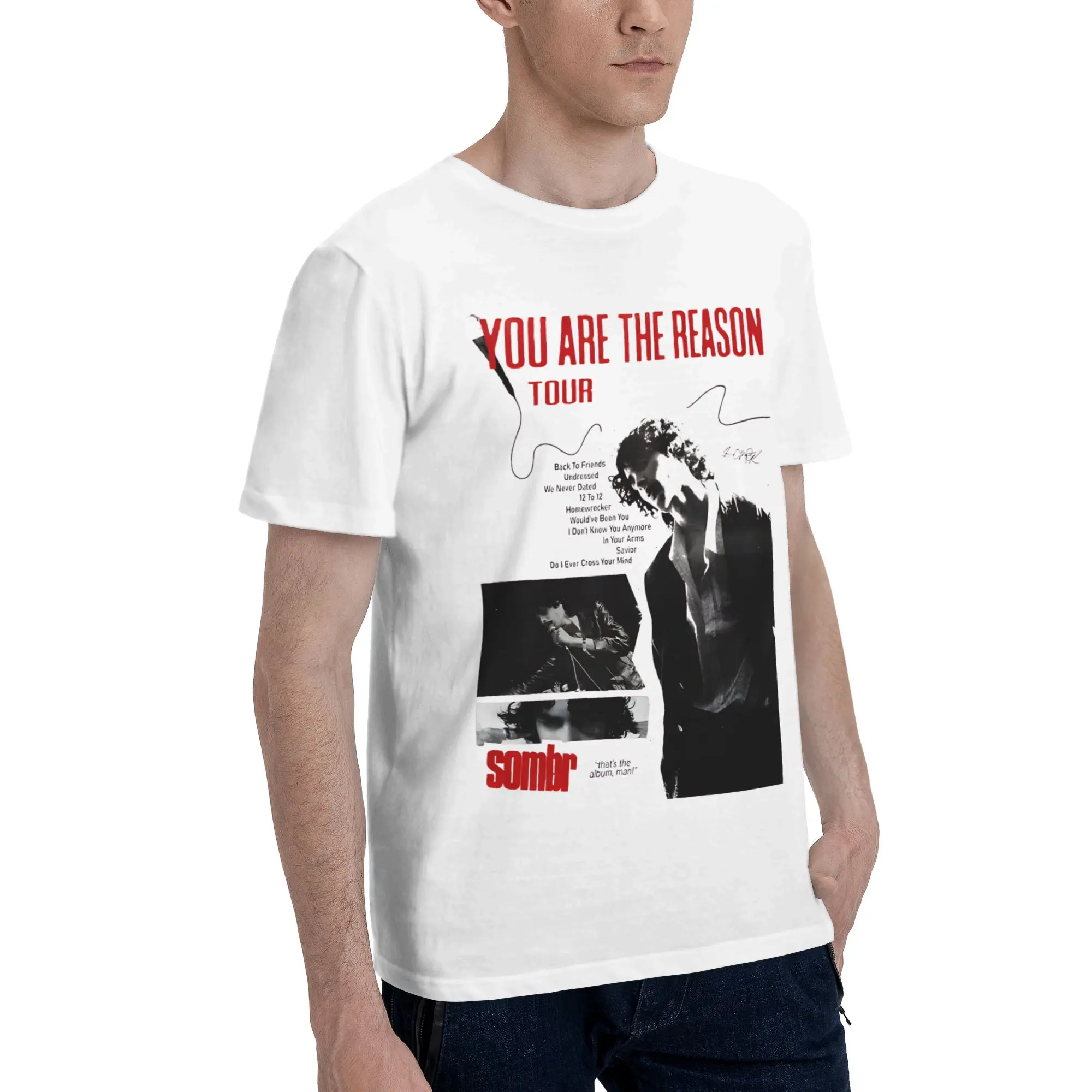 Sombr Youare The Reason World Tour 2026-2027 Merch Unisex T Shirts Cotton Tee New Arrival  T-shirt Clothing