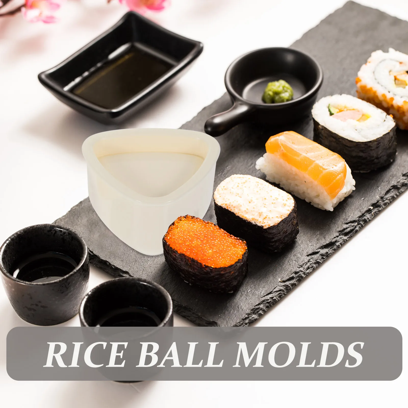 

2Pcs Rice Ball Molds Onigiri Triangle Mold DIY Rice Ball Maker Sushi Press Convenient Household Kitchen Utensils Multi-Function