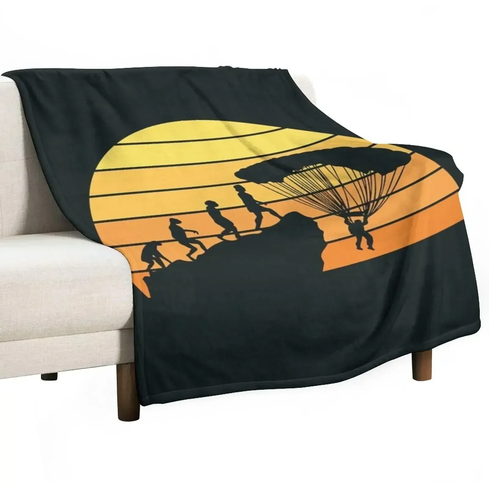 Parachuting Evolution Sky Diving Sky Dive Free-Falling Throw Blanket heavy to sleep Luxury warm for winter Blankets