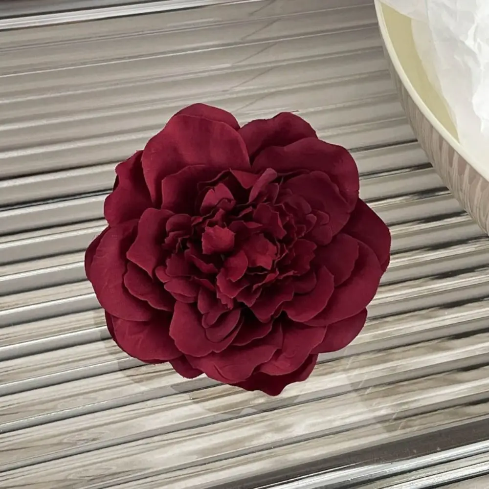 Retro Peony Flower Hair Clip Artificial Flower Hairpins Wedding Bridal Hair Clips Ornaments Party Side Hairgrips Headdress