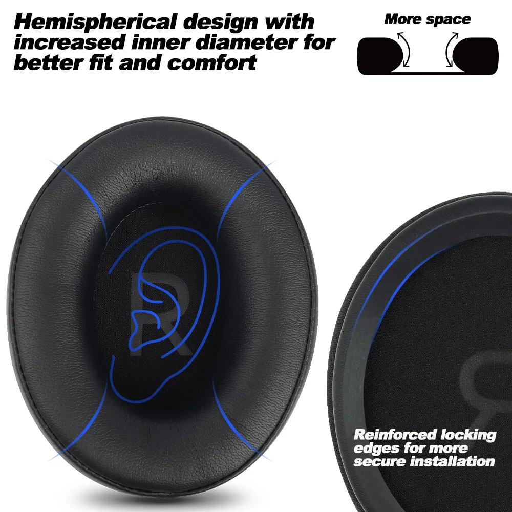 Bantalan Earphone untuk SOUNDPEATS Space pro earpad pengganti headphone earmuff kain penutup memori spons Protein