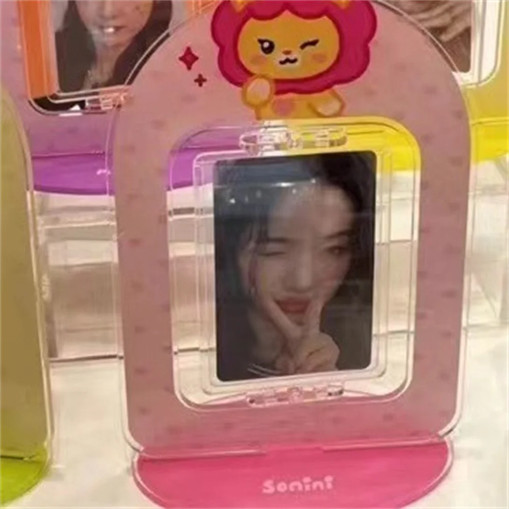 Kpop GIDLE Cartoon Cute Rotating Acrylic Standing Plates Insert Three Inch Small Cards YUQI SHUHUA SOYEOM Fans Gifts Collection