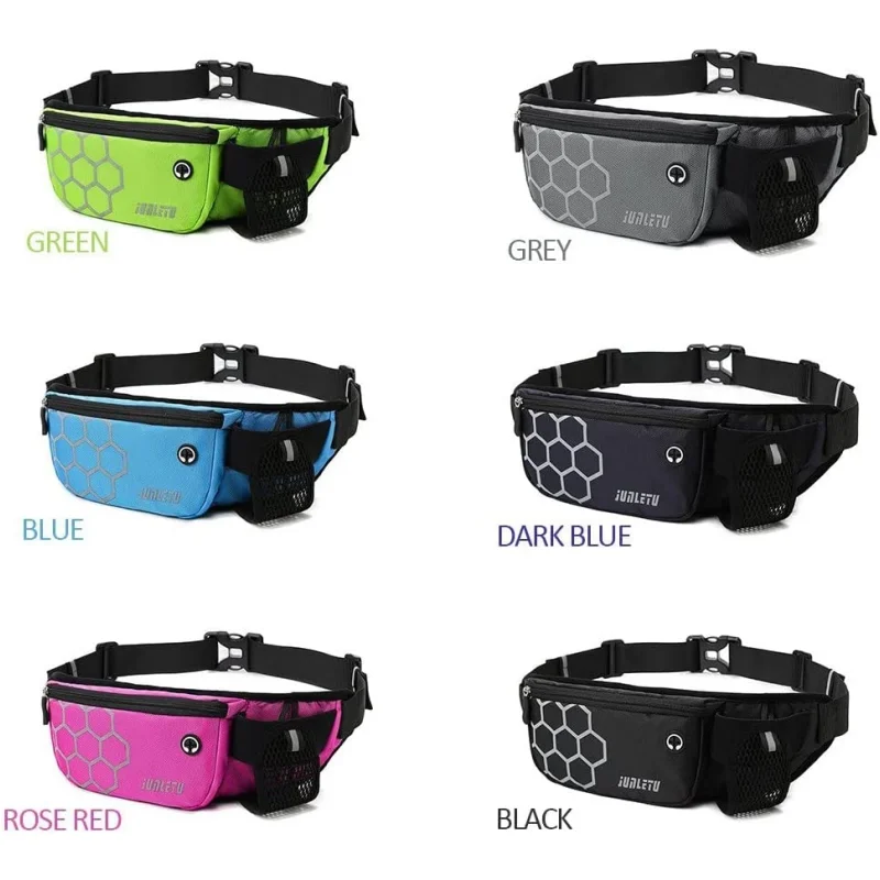 Running Waist Bag with Water Bottle Waterproof Waist Pack Fanny Pack Running Pouch Bum Bag Sport Belt for Cycling Jogging Hiking