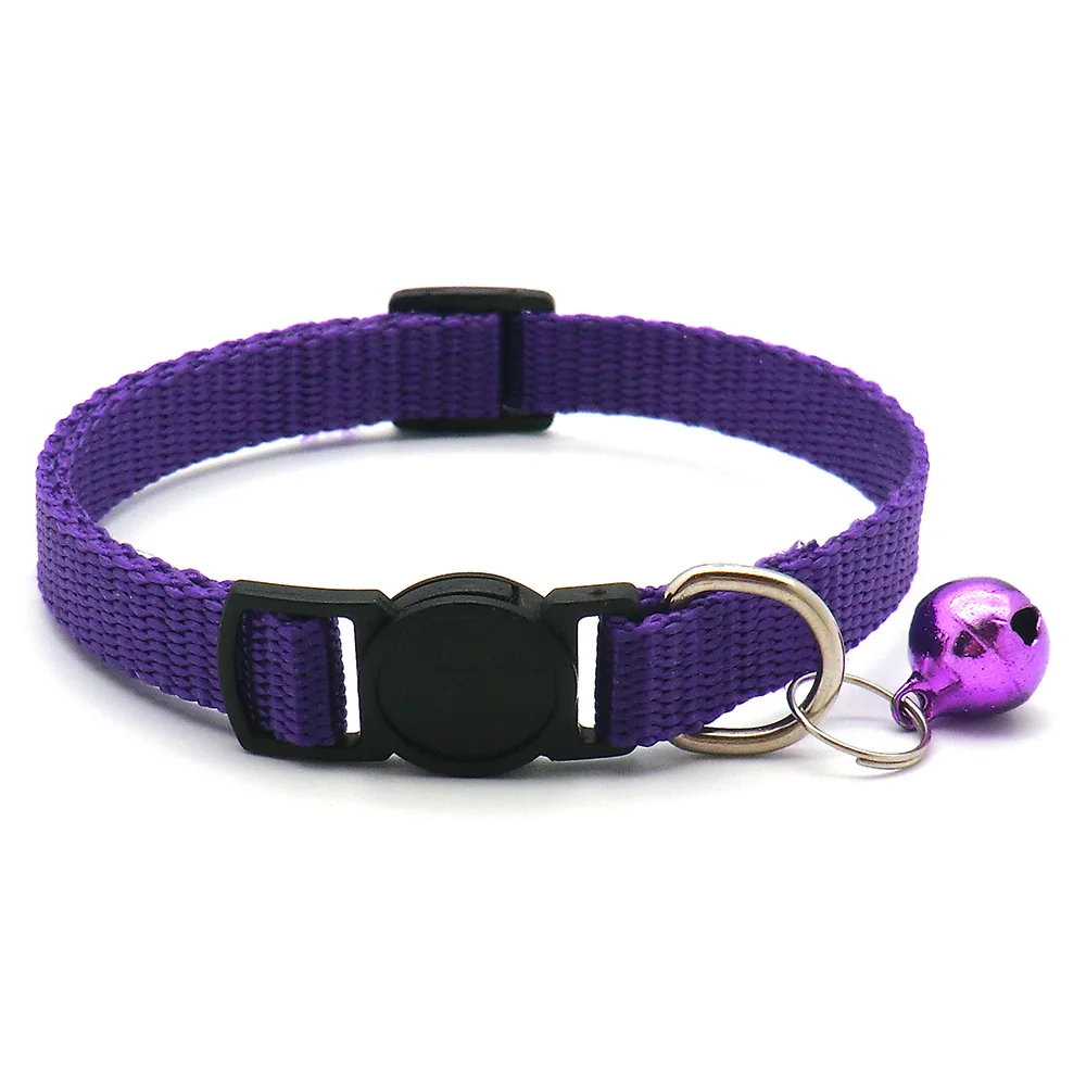 Großhandel 24Pcs Sicherheit Casual Einfarbig Neck Strap Mode Gehen Außerhalb Haustier Katze Hund Kragen Mit Glocke Zarte – Detail 11