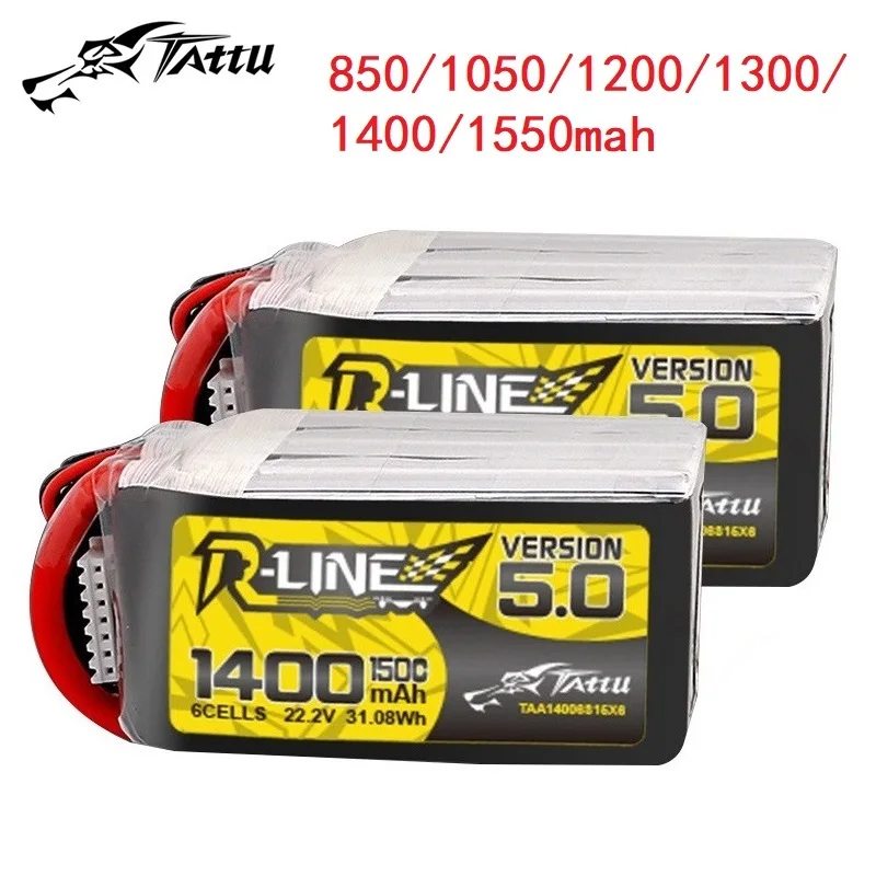 1 sztuk TATTU-R-LINE 5.0 850/1050/1200/1300/1400/1550mAh 150C akumulator LiPo do helikoptera RC Quadcopter FPV wyścigi części do dronów