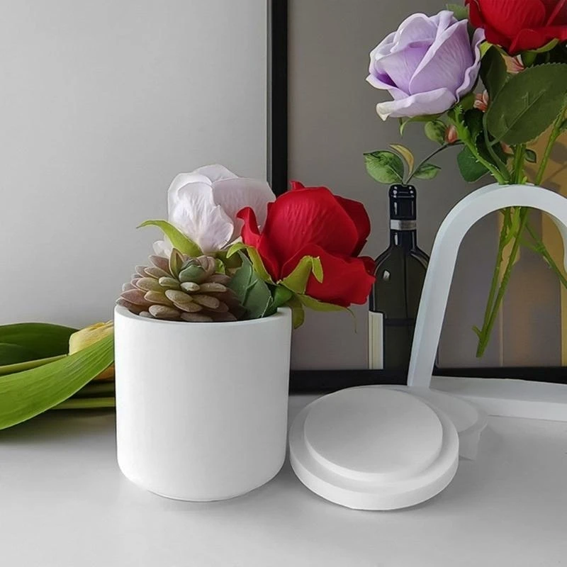 

Holder Mold Resin Jar Silicone Molds for DIY Storage Container Cup