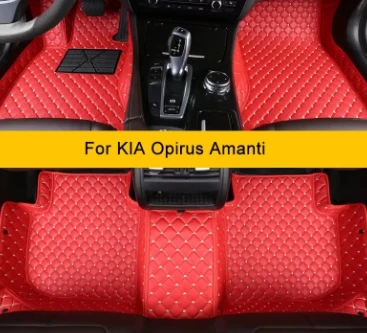 Customized For KIA Opirus Amanti personalized luxury leather all-weather waterproof anti slip car floor mats