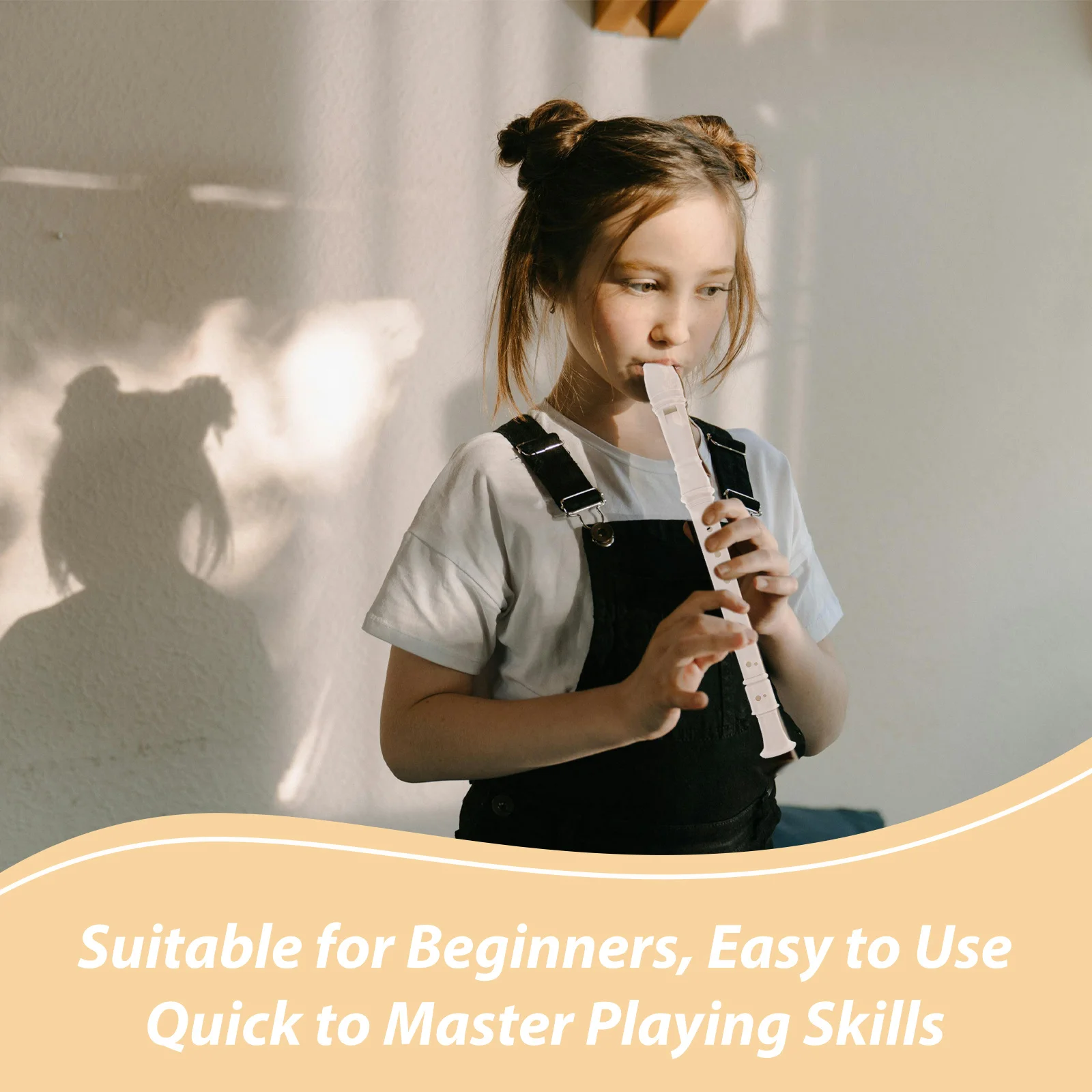 مسجل سوبرانو 8 فتحات أداة فلوت مادة ABS صوت ميلوديوس للبالغين ممارسة الأداء مع قضيب التنظيف