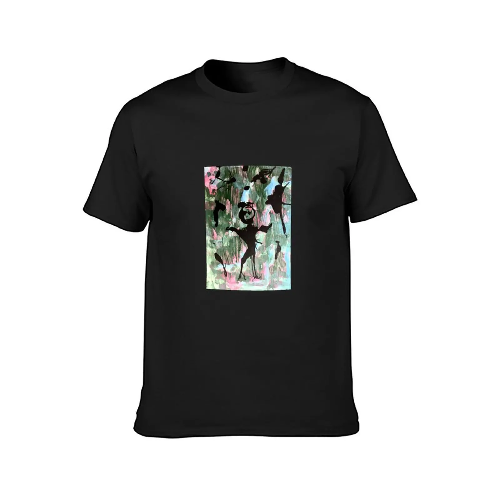 Black Dancer In Green. Outsider Art T-Shirt oversizeds sports fans clothes for men