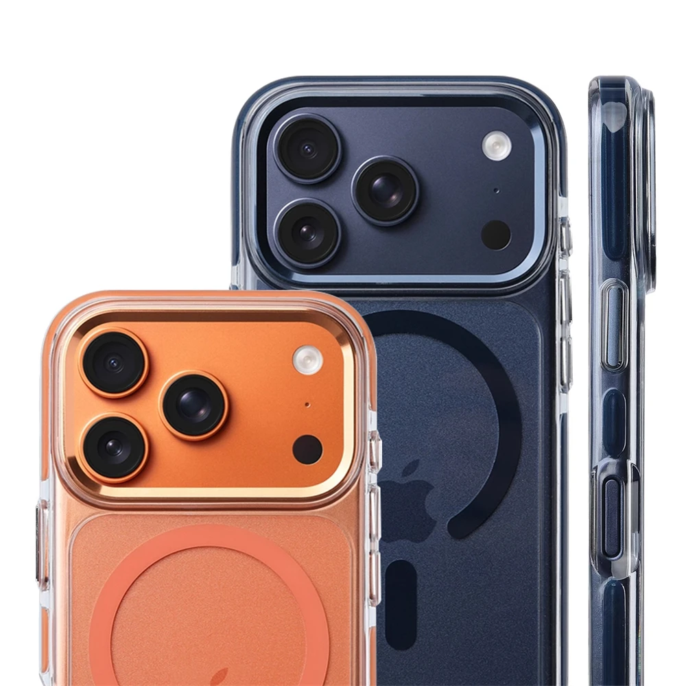 Transparent Shockproof Alloy Lens Magnetic Armor Case For iP