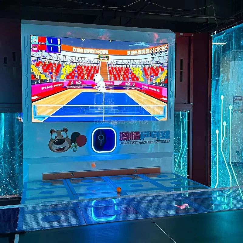 Table Tennis Video - Tafeltennis-spelconsole, videogame, muntautomaat, binnen-animatie, sport- en