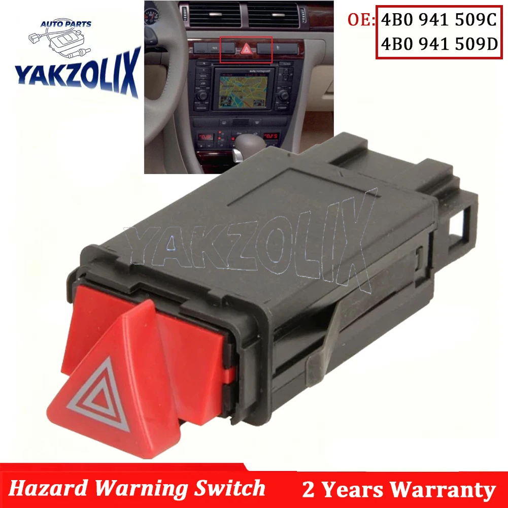 

Hazard Warning Light Flasher Switch Turn signal replay For Audi A6 S6 RS6 C5 Allroad Quattro 4B0941509D 4B0941509C 4B0941509K