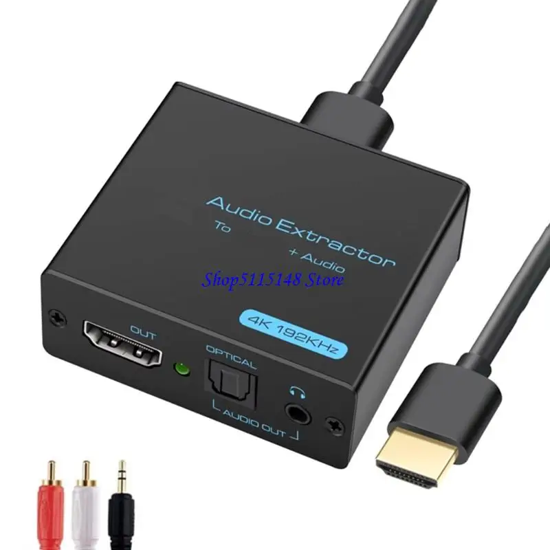 

F3MA HDTV Sound Extractor Splitter 4K 3.5mm Adapter Converter with Left Right