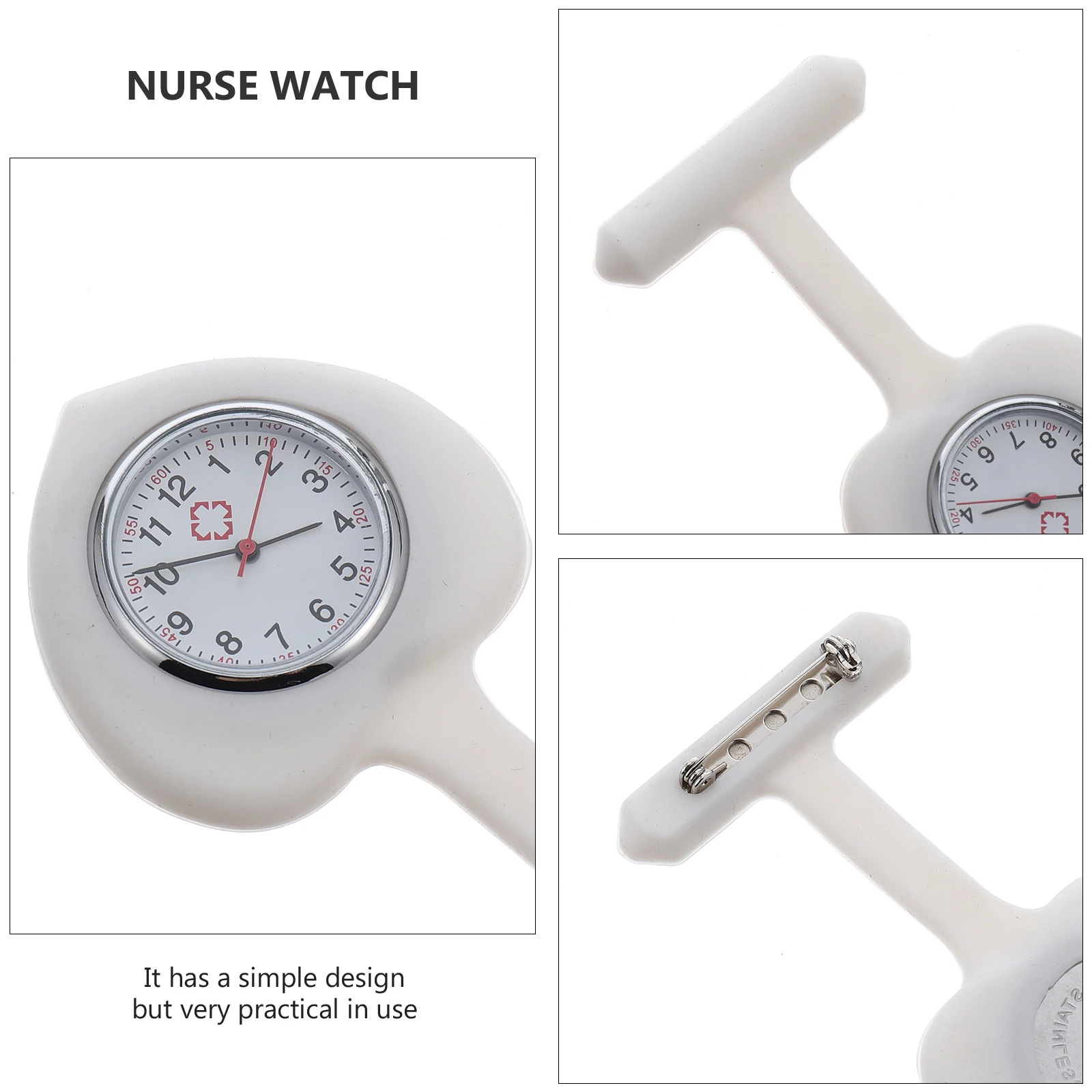 

Nurse Pocket Watch Silicone B Lightweight Portable Doctor Fob Watches For Nurses Healthcare Professionals Hospital Work