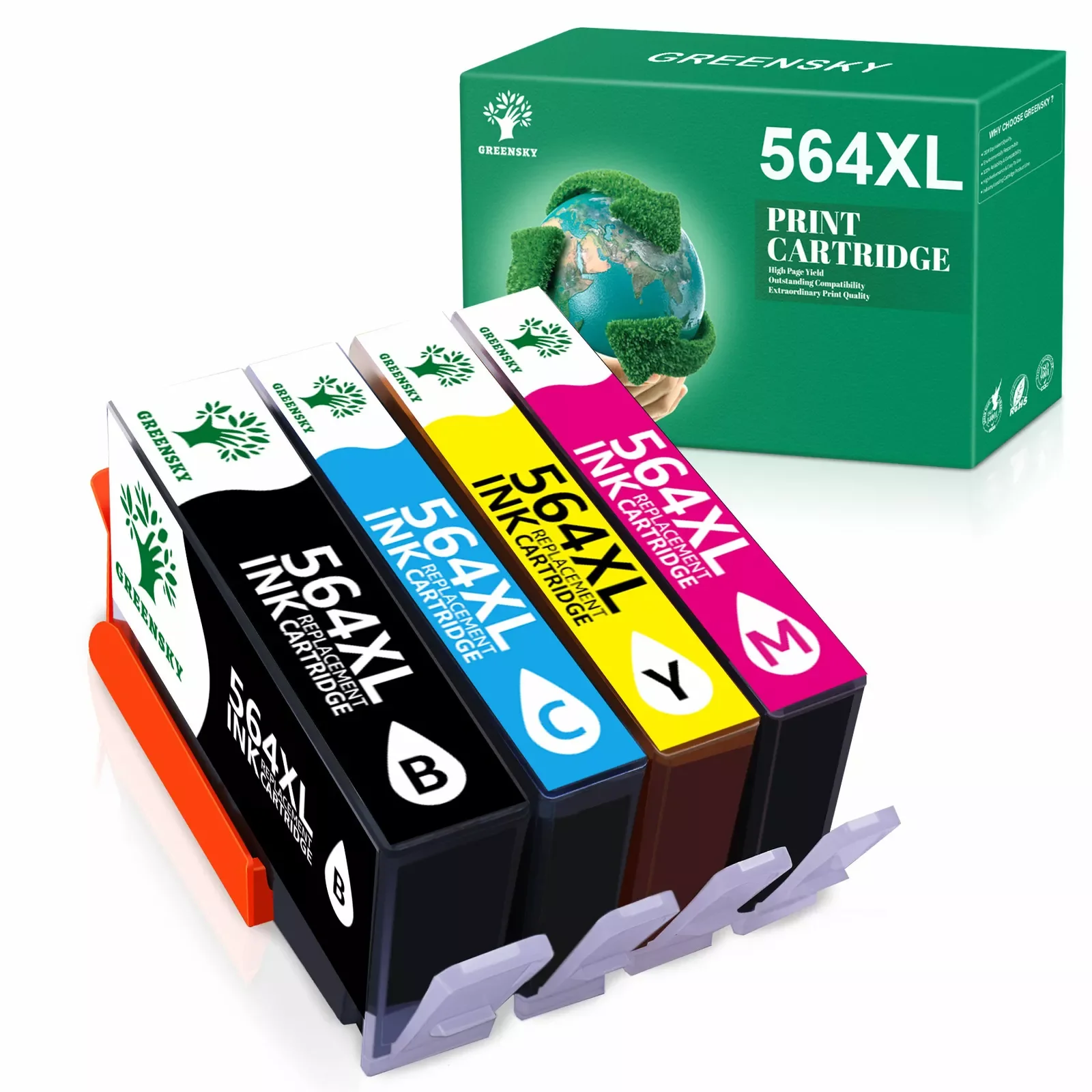 4Pack 564XL Ink Cartridge For HP Officejet 4620 Deskjet 3070A AIO 3520 Printers