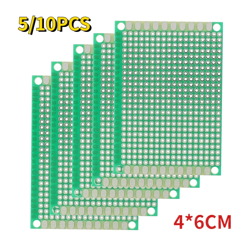 5/10PCS PCB Board 4x6cm Single Side Printed Protoboard Green DIY Universal  Prototype Circuit Boards Kit