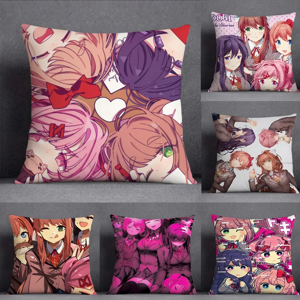 

Игра Doki D-Doki L-Literatuare Клубная наволочка квадратная двусторонняя печать короткая плюшевая подушка для дивана прикроватная подушка