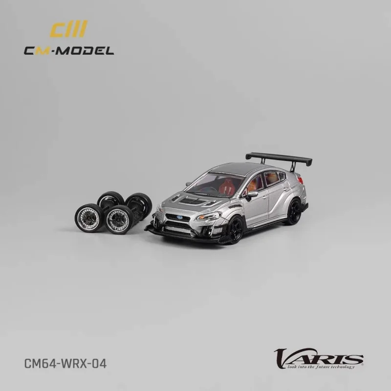 CM Model 1/64 Subaru WRX STI Varis wide-body modified alloy car model - two sets of replaceable tires