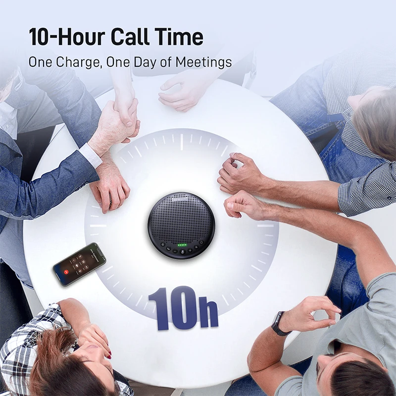 Kabelloses Konferenzlautsprechersystem EMEET Luna Plus USB-Sprechanlage mit 8 Mikrofonen 360° ° Sprachaufnahme für das Home Office – Detail 9