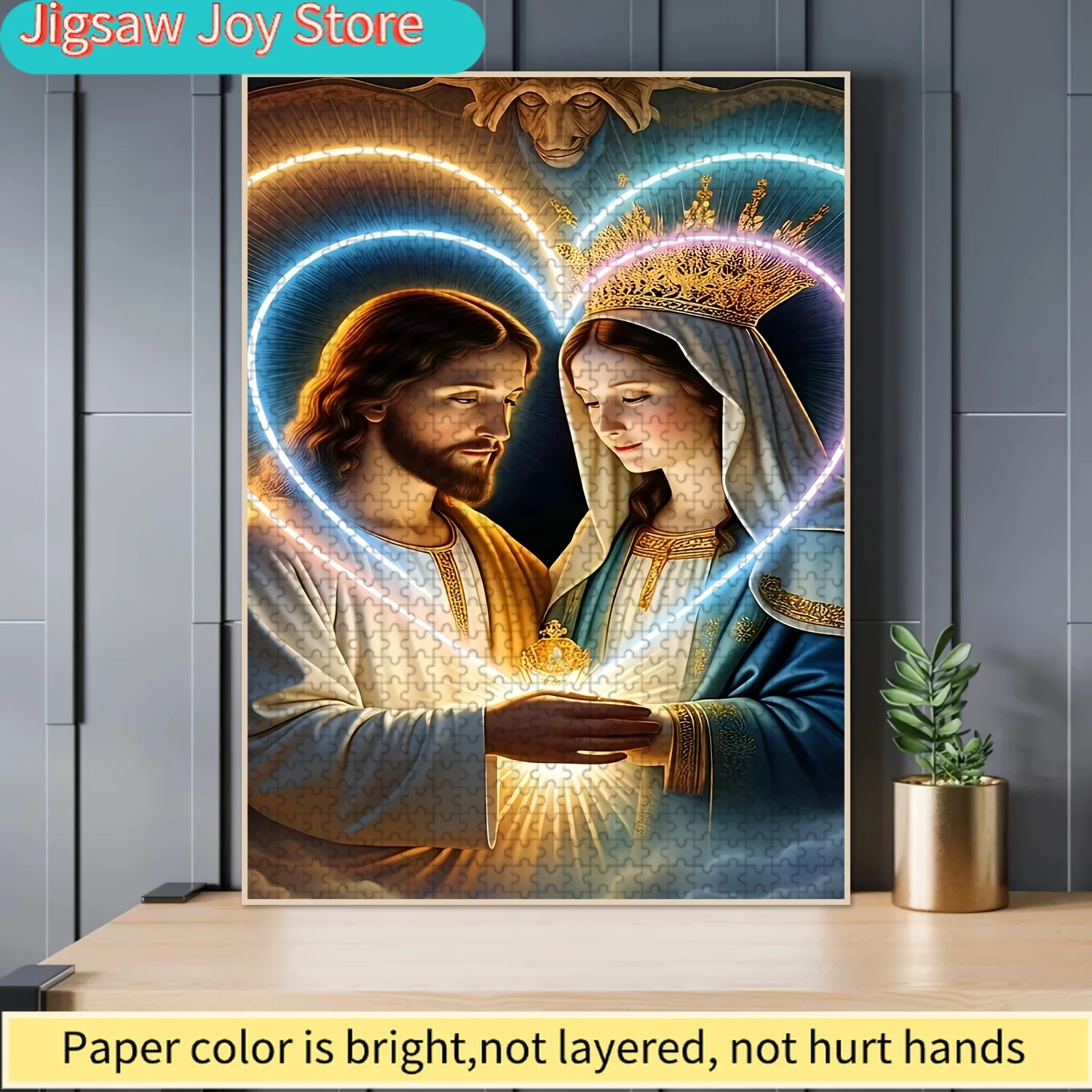 

Jigsaw Puzzle And Mary In Love Challenging & Rewarding, Durable & Easy to Clean, Enhances Hand-Eye CoordinationPerfect Gift f