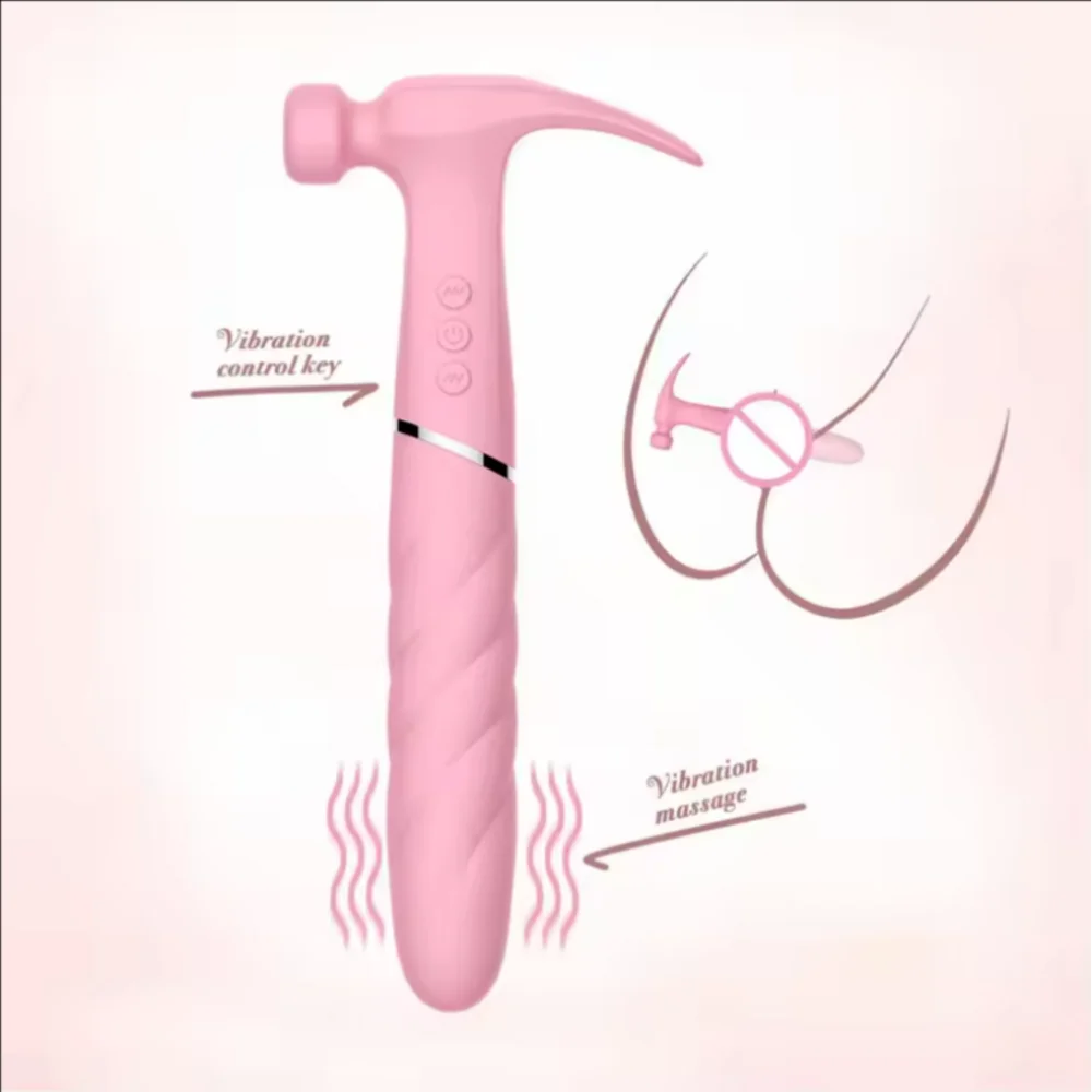 Clitoral Stimulation With Magnetic Charging Hammer Vibrator, Suction Massager, Av Hammer, Sex Toy For Adults 18 +