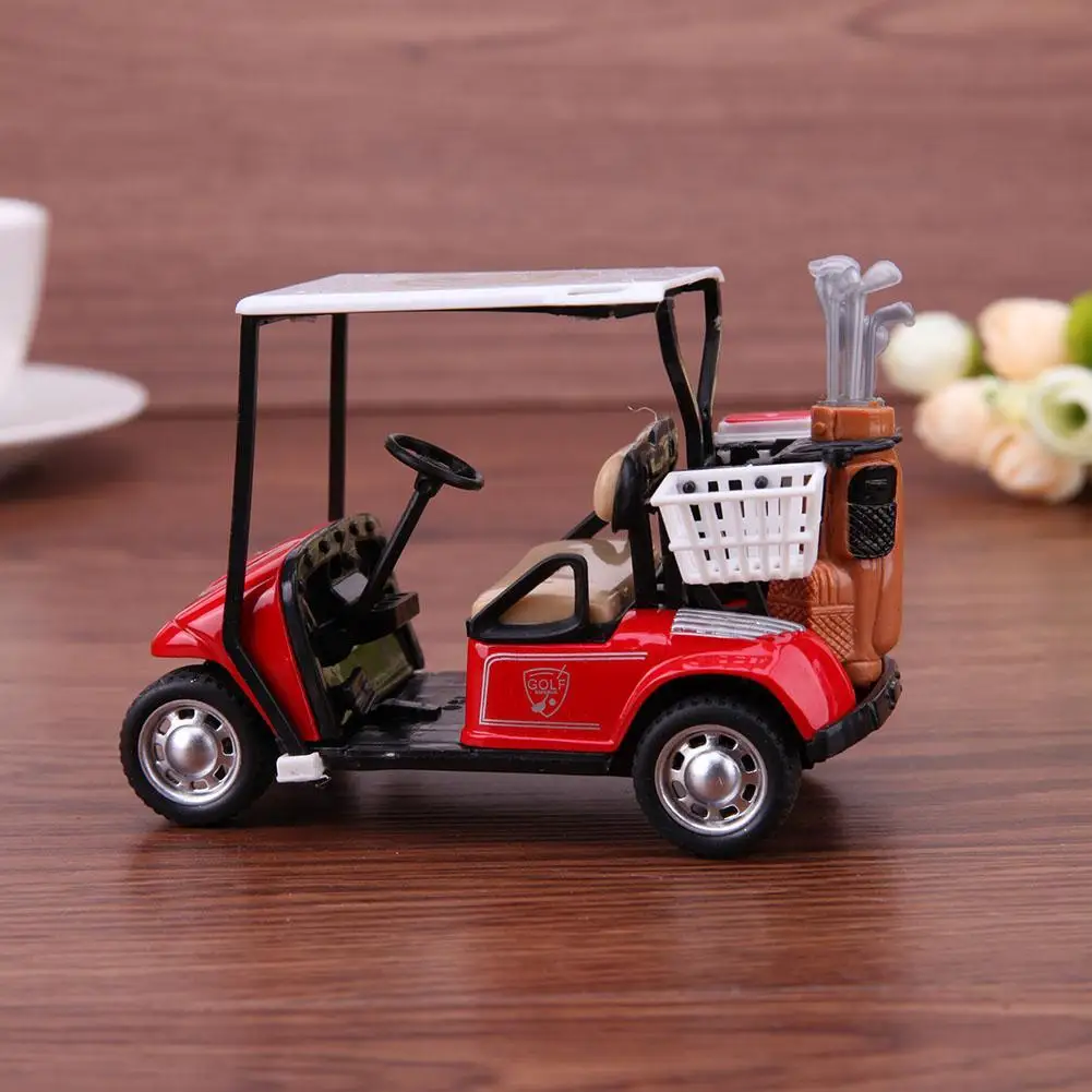 Modèle de voiture de Golf, Mini modèle d'action de traction, véhicule de jeu, jouets, opération facile avec musique légère, coffre-fort pour enfants, cadeau de vacances, 1/36