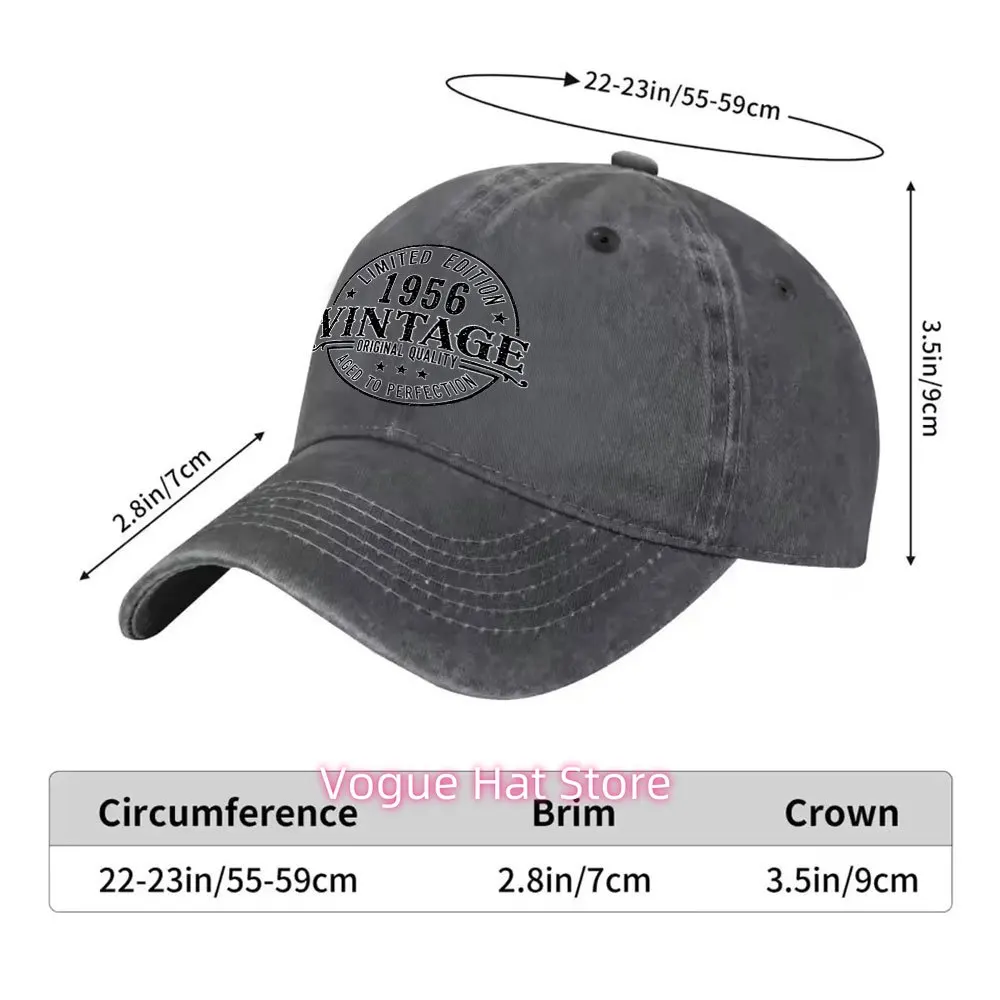 1pc Casual Versatile 1956 Vintage Style Printed Washed Baseball Cap, Suitable for Golf, Casual Wear, and Outdoor Activities, Gol