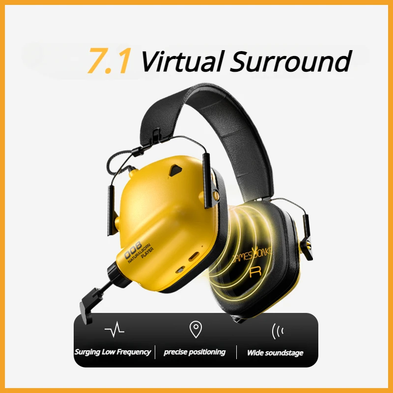 ECHOME Tactical Wired Headphone 7.1Surround Sound Gaming Headset with Noise-Canceling USB Microphone RGB Backlight for PC Laptop