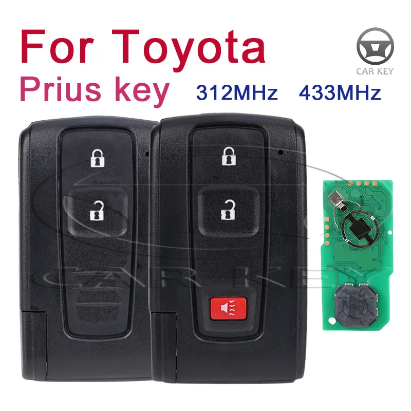 4D Chip Keyless Go Für Toyota Prius 2004-2009 Auto Auto Schlüssel Smart Remote Keys Fob 2 3 Tasten 312 433 MHz FCC MOZB21TG MOZB31EG