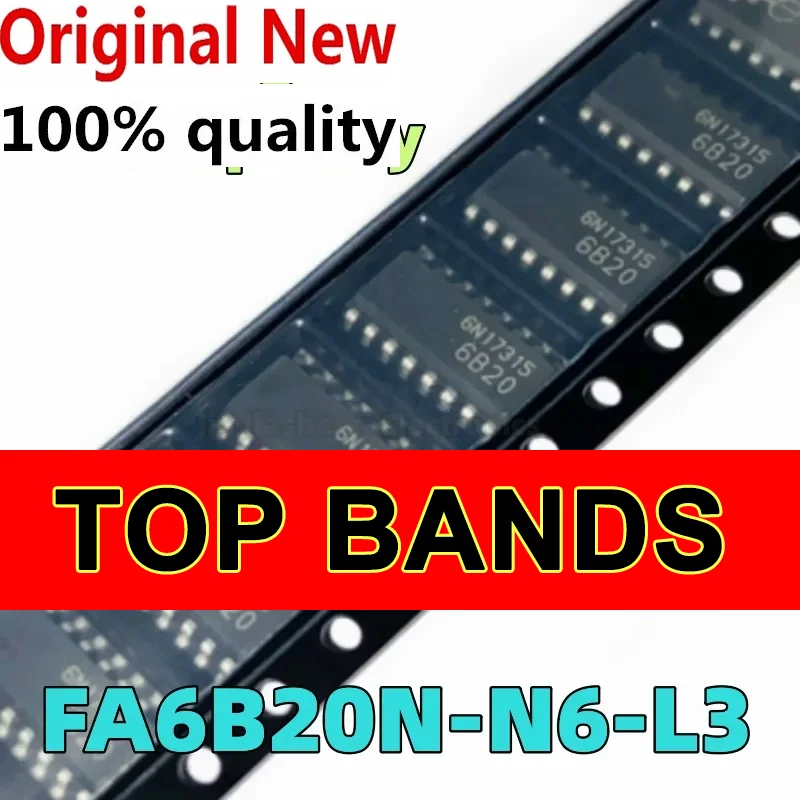 Chipset IC, FA6B20N-N6-L3, FA6B20N, FA6B20, 6B20, SOP16, 100% original, novo, 5 pcs