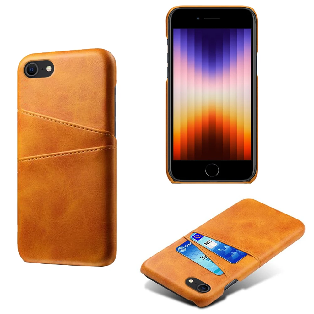for SE 2022 Case For iPhone SE3 2022 Case with 2 Credit Card For iPhone SE 2022 ID Holder Slots Cover For iPhone SE3 A2783 A2784