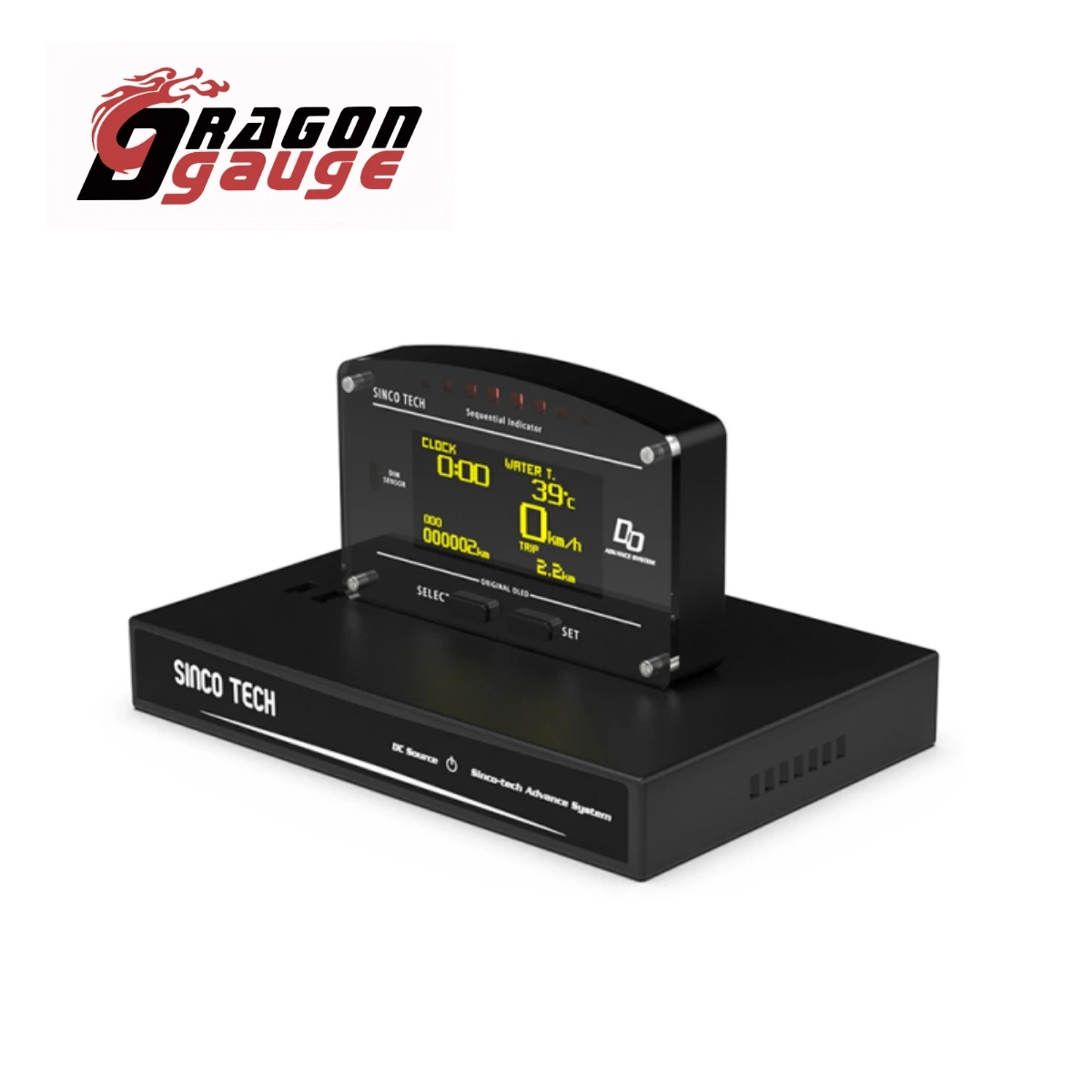DRAGON GAUGE 10 in 1 Race Dash Panels OLED Digital Display Full Sensor Kit Car Multi-Function Dashboard Fit for 12V Car