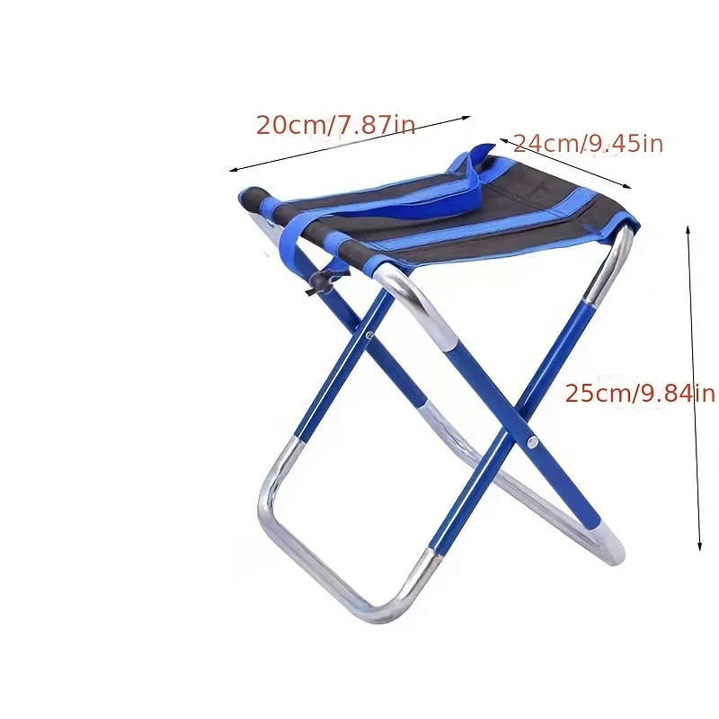 1PC Lightweight Aluminum Alloy Folding Stool Small Horse Tie Outdoor Portable Folding Small Bench Fishing Small Stool