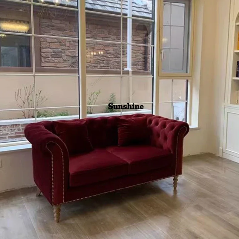 

Luxury Wood Fancy Sofa Cushion Soft Vintage Floor Human Sofa Plush Lazzy Couches Muebles Para Salas Modernos Home FurnitureY