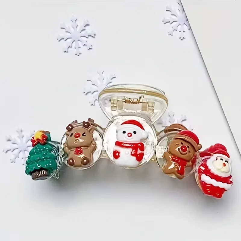 Große Weihnachtsmann- und Rentier-Haarspangen – Elegante und niedliche Haarspangen für Damen. – Detail 5