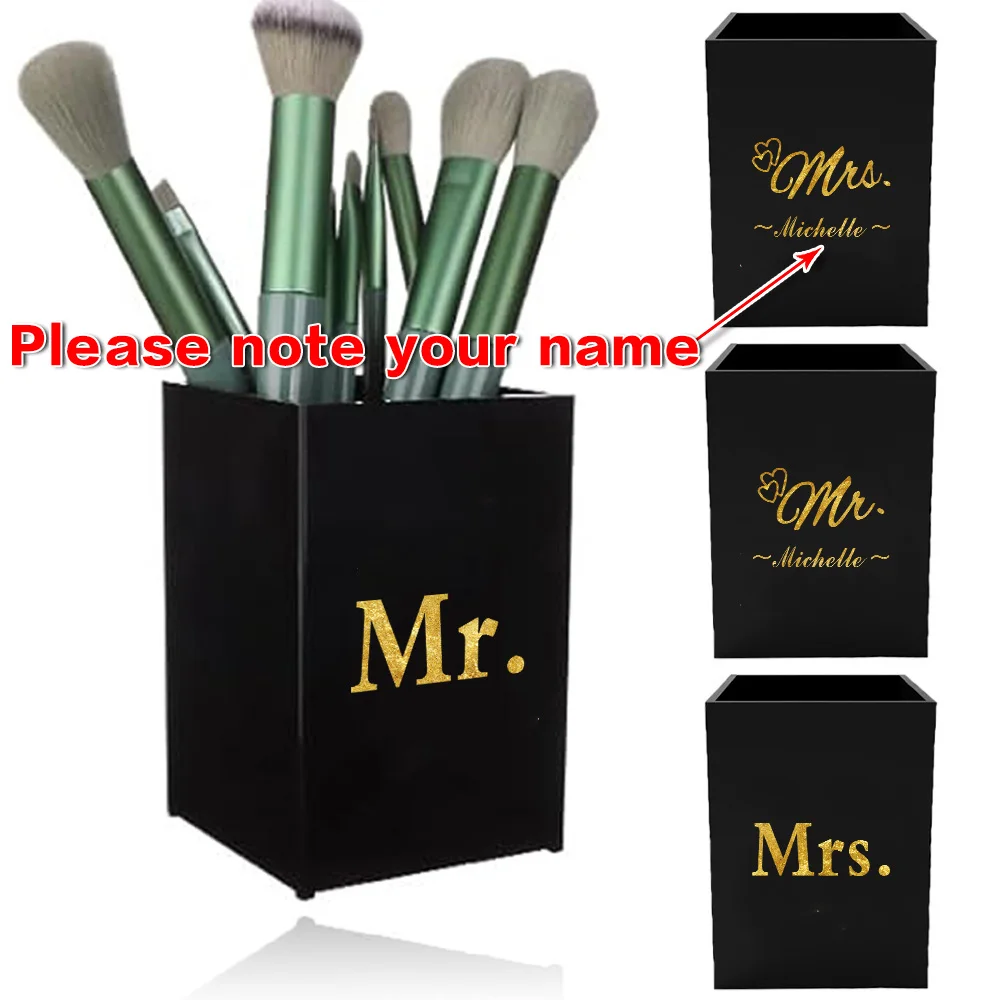 

Customized Name Stationery Holder Practical Acrylic Pen Holder Pencil Cup Desk Organizer Storage Office Accessories Study Decor