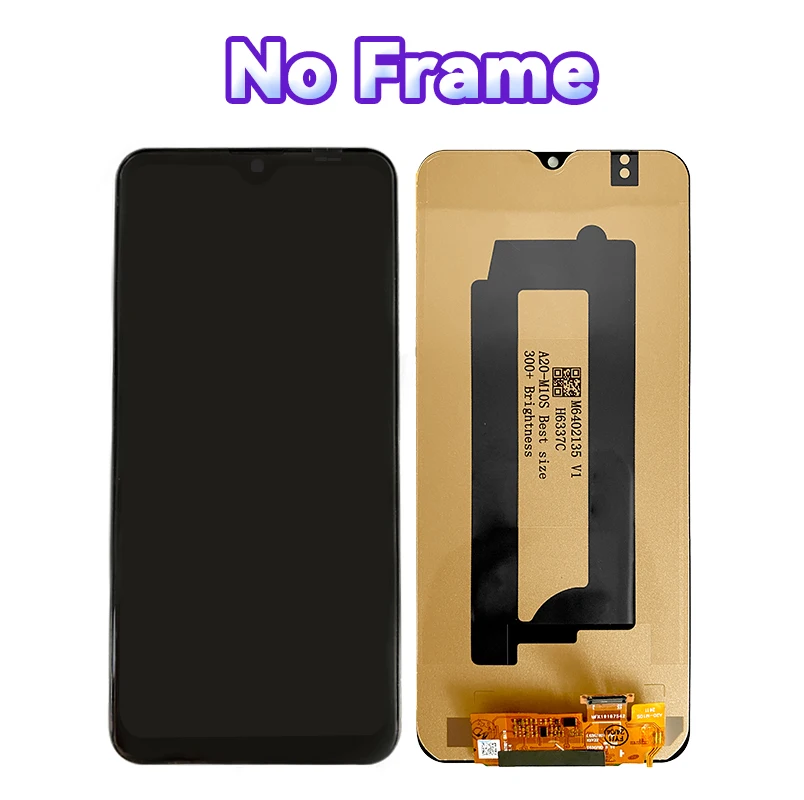 6.4 inch LCD for Samsung Galaxy A20 A205 SM-A205YN SM-A205G Touchscreen Digitiser for Samsung SM-A205F with Frame LCD