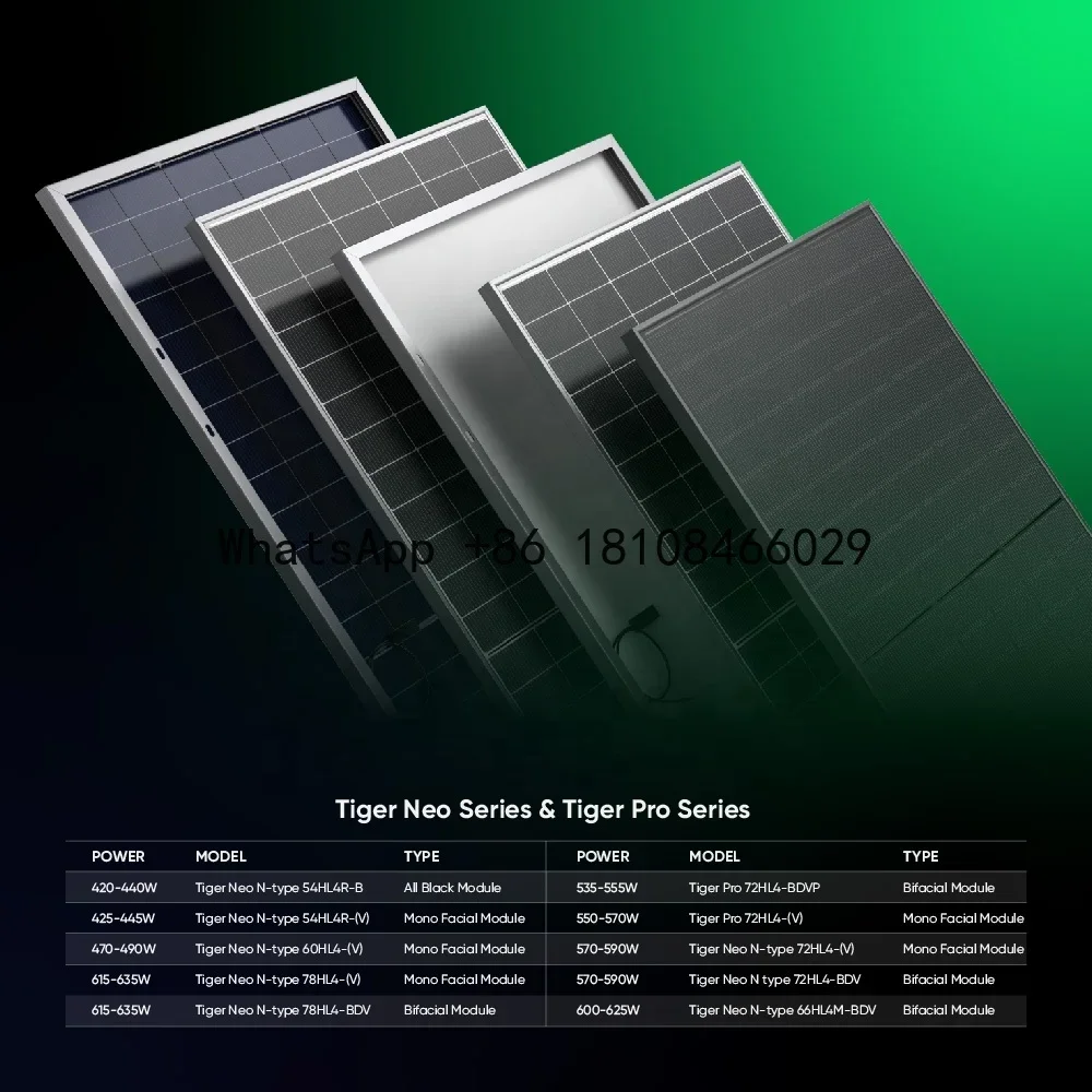 Jinko Bifacial A Grade Solar Panel 530W 540W 550W 580w Purchase N Type Solar Photovoltaic Panels Installation For Home