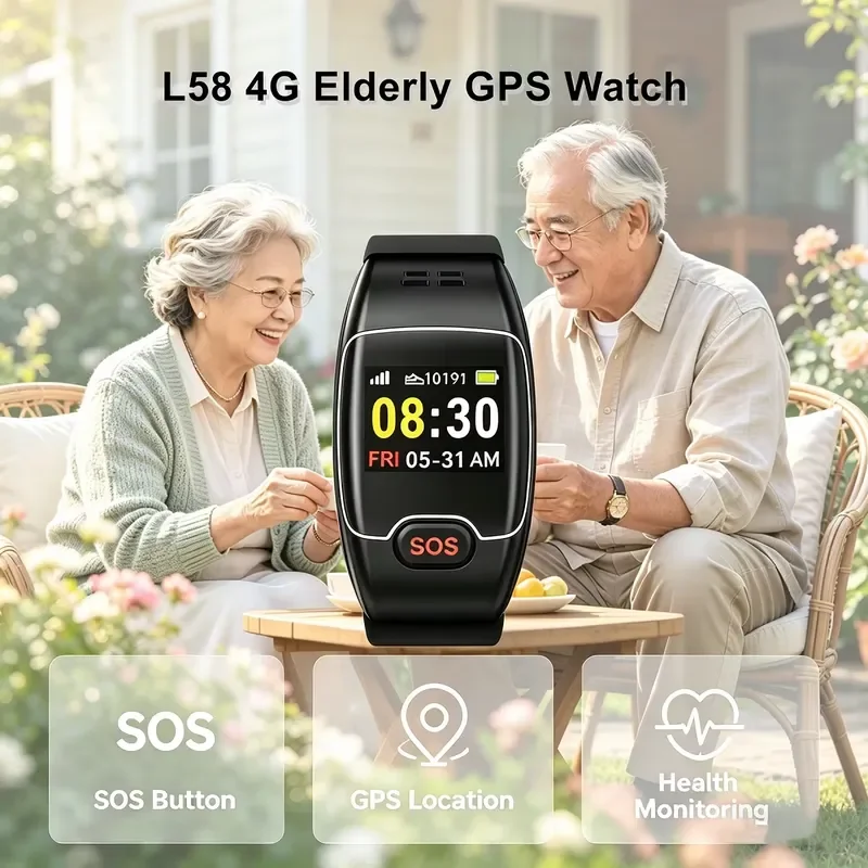 for OEM ODM 4G LTE Smart Medical Watch with Heart Rate Monitor SOS Button Server Integration for Safe Tracking of the Elderly