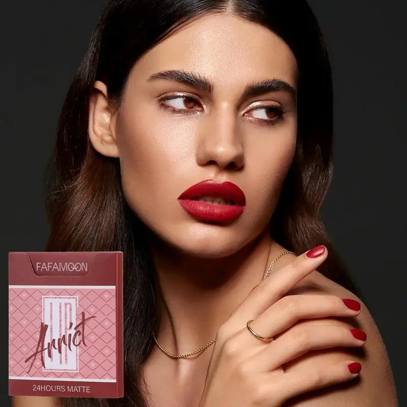 Lápiz labial líquido, 6 uds., lápiz labial líquido mate de larga duración, alta pigmentación, resistente al agua, brillo de labios mate, juego de maquillaje para niñas y mujeres