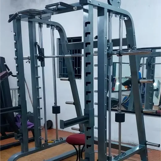 Commercial Smith Machine for Gym Heavy Duty Steel Construction With Safety Lock and Adjustable Barbell Smith Factory Supplier