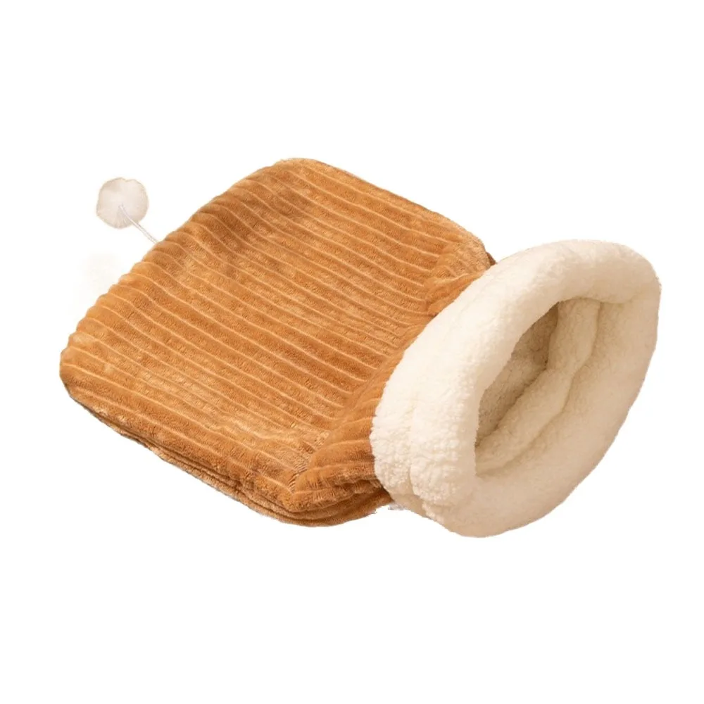 

Cute Plush Cat Sleeping Bag Pocket Type Cartoon Cat Nest Soft Thickened Winter Cat Bed Winter