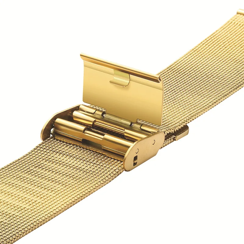 10mm 12mm 14mm 16mm 18mm 20mm 22mm 24mm Stainless Steel Milanese Watch Strap Gold Metal Watch Band Universal Watch Bracelet