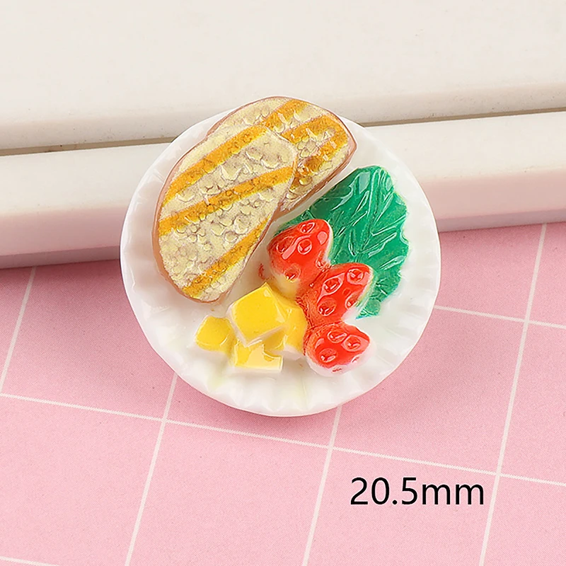 6pcs/Set Dollhouse Mini Dim Sum Platter DIY Miniature Landscape Fairy Garden Decors Accessories Doll House Scene Ornaments view 2