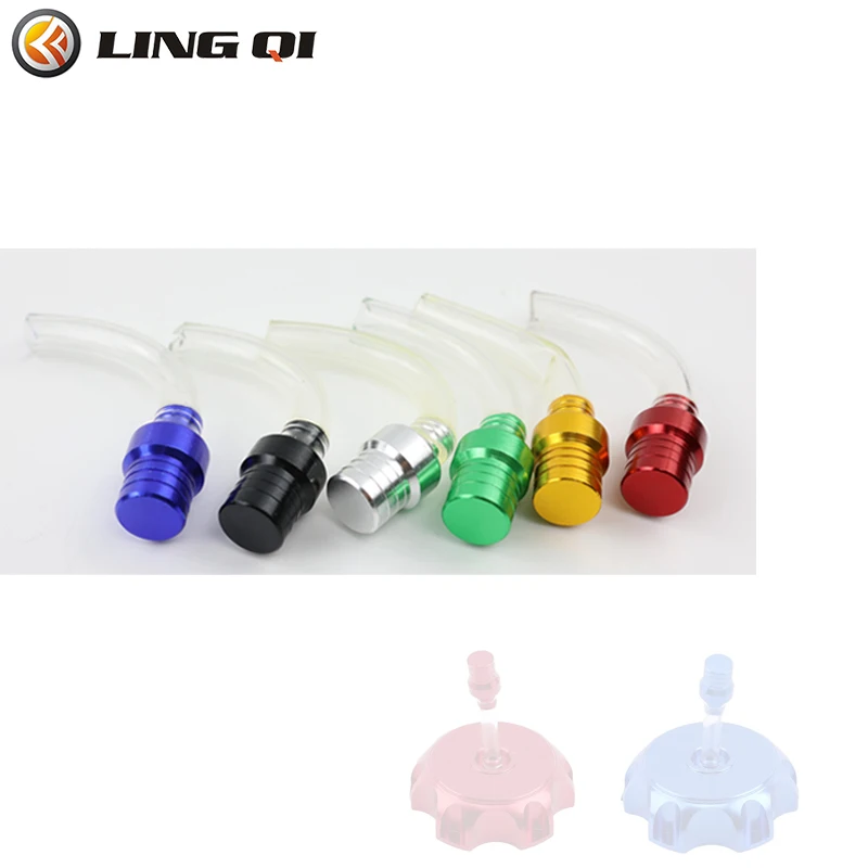 

LINGQI Universal Gas Fuel Cap Single Way Valves Vent Breather Hoses Tubes Motorcycle Petrol Tank Cap Pipe