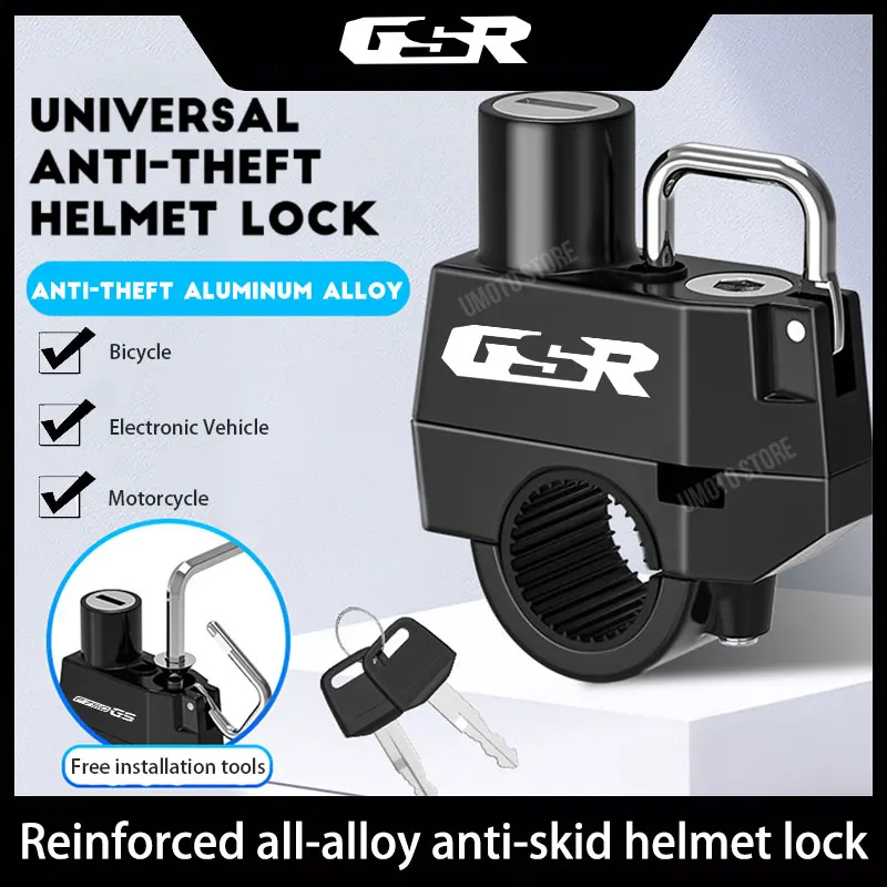 For Suzuki GSR Helmet Lock Anti-theft Locker Locking Device Rustproof Fine Workmanship Compact Size Convenience Motorcycle Suppl